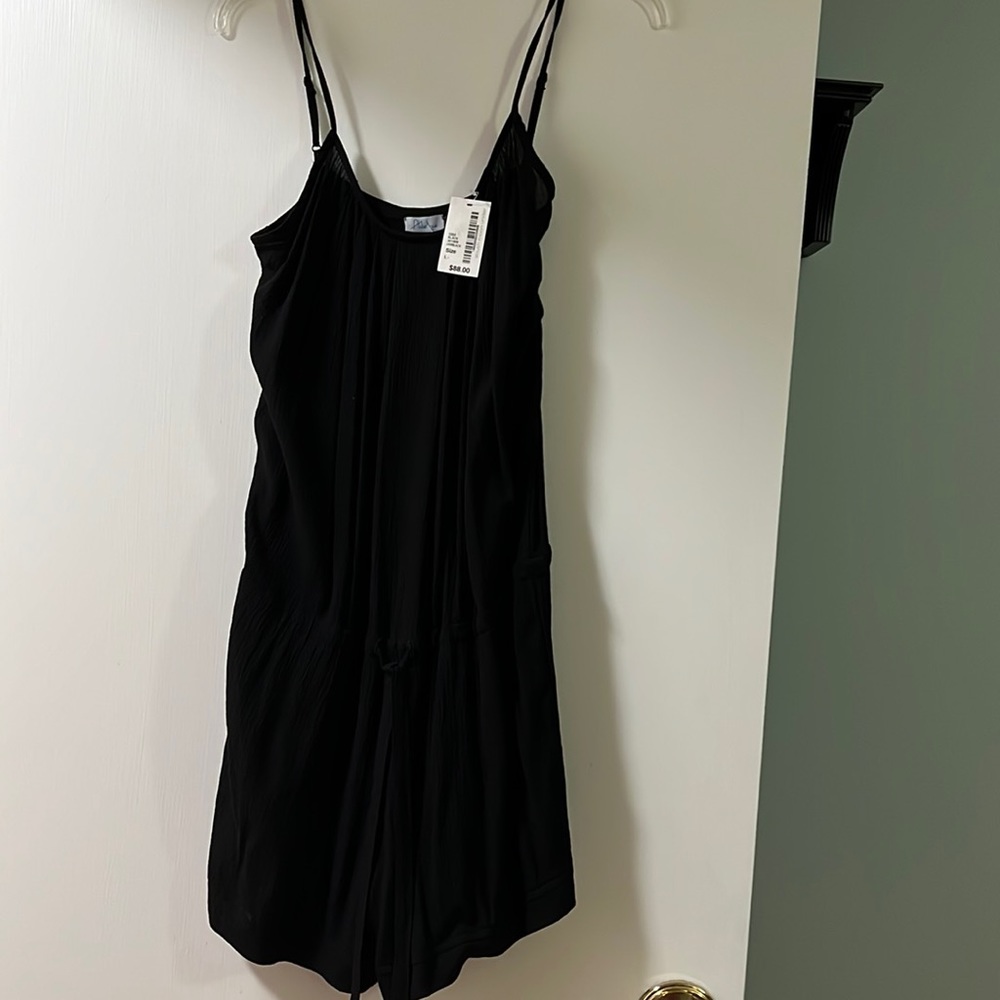 NWT Abbeline Black Spaghetti Strap Romper - Size Large